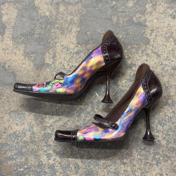 MIU MIU Shoes - Archival Y2K Miu Miu Holographic Brogue Mary Jane Heels